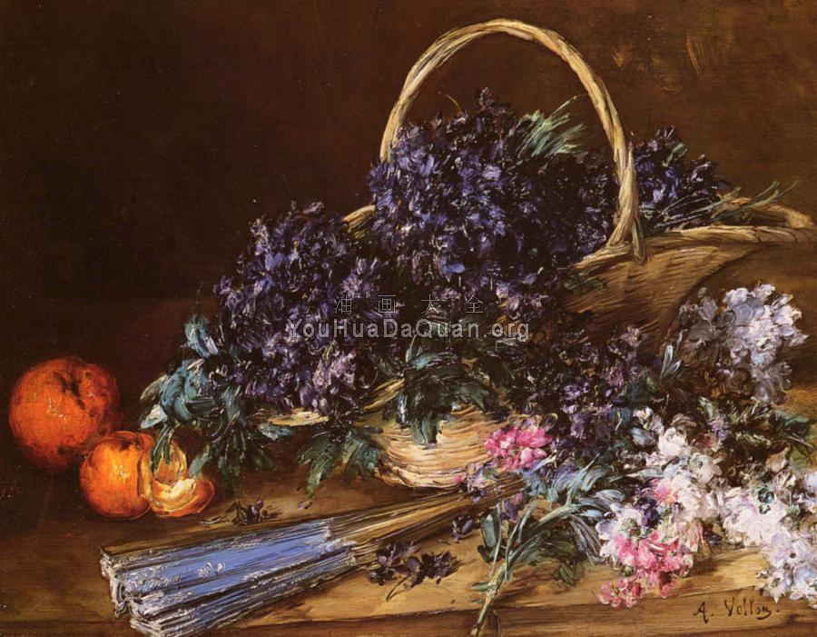 A Still Life with a Basket of Flowers - 安东尼·沃伦